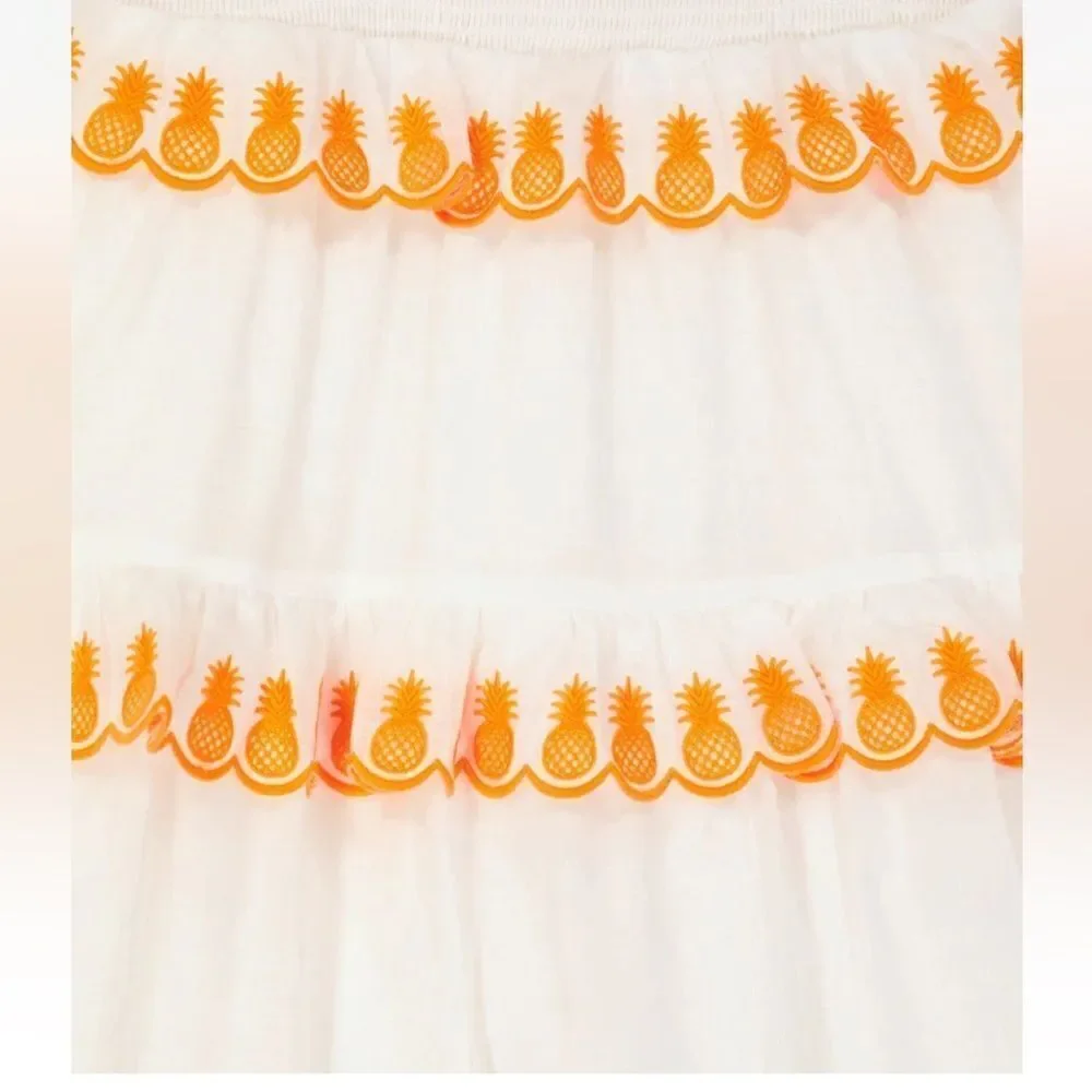 ZIMMERMANN KIDS Tropicana Embroidered Cotton Dress  White Sz 10 NWT